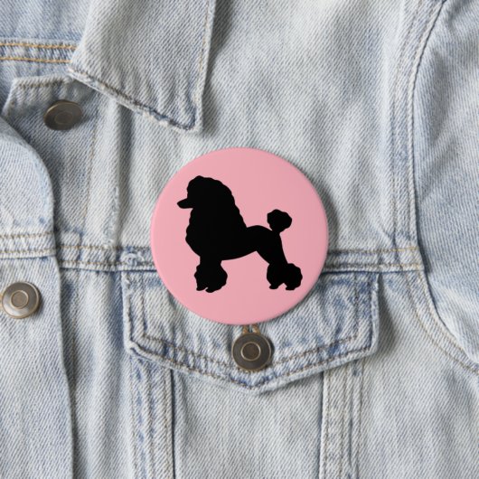 inspirierte Schaltfläche für rosa Poodle-Rock der Button (Beispiel)