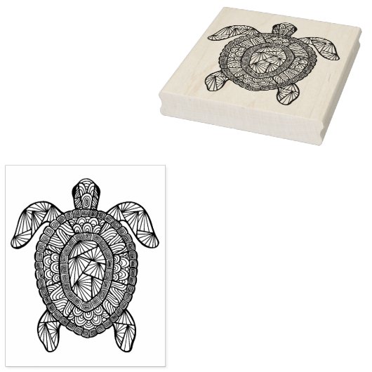 Inspirierte Schildkröte Gummistempel (Stempel)