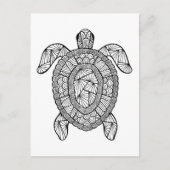 Inspirierte Schildkröte Postkarte (Vorderseite)