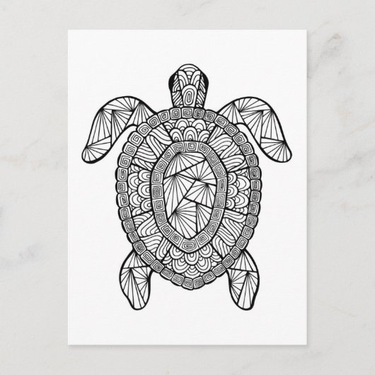 Inspirierte Schildkröte Postkarte (Vorderseite)