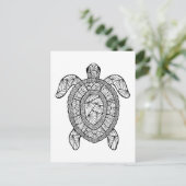 Inspirierte Schildkröte Postkarte (Stehend Vorderseite)