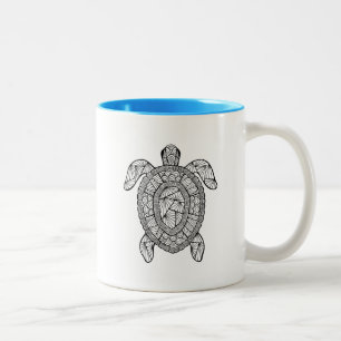 Inspirierte Schildkröte Zweifarbige Tasse