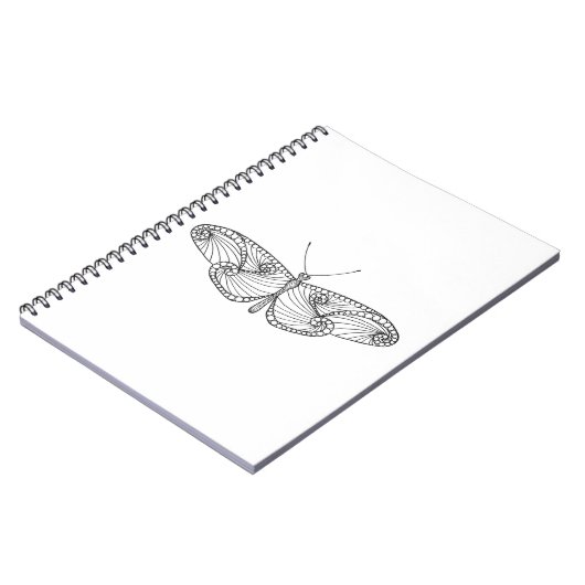 Inspirierte Schmetterlings-Kunst Notizblock (Linke Seite)