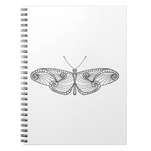 Inspirierte Schmetterlings-Kunst Notizblock (Vorderseite)