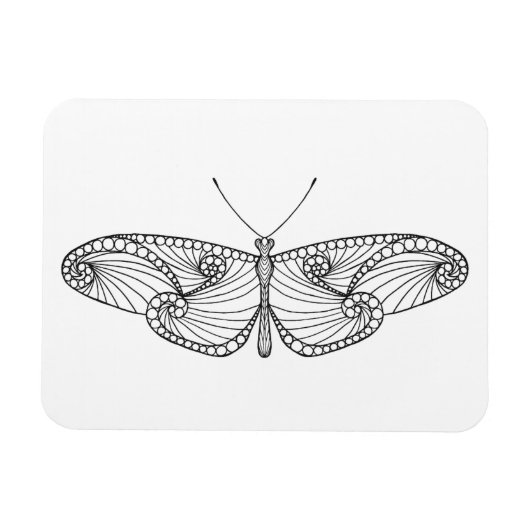 Inspirierte Schmetterlingskunst Magnet (Horizontal)