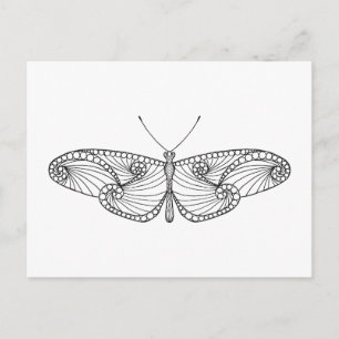 Inspirierte Schmetterlingskunst Postkarte