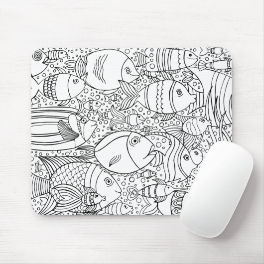 Inspirierte Schule der Fische Mousepad (Mit Mouse)