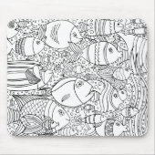 Inspirierte Schule der Fische Mousepad (Vorne)