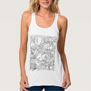 Inspirierte Schule der Fische Tank Top