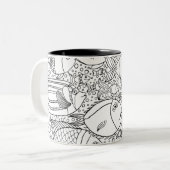 Inspirierte Schule der Fische Zweifarbige Tasse (Vorderseite Links)