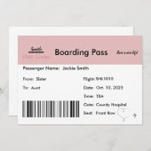 Inspirierte Schwangerschaftsankündigung für Eltern Einladung (Vorne/Hinten)