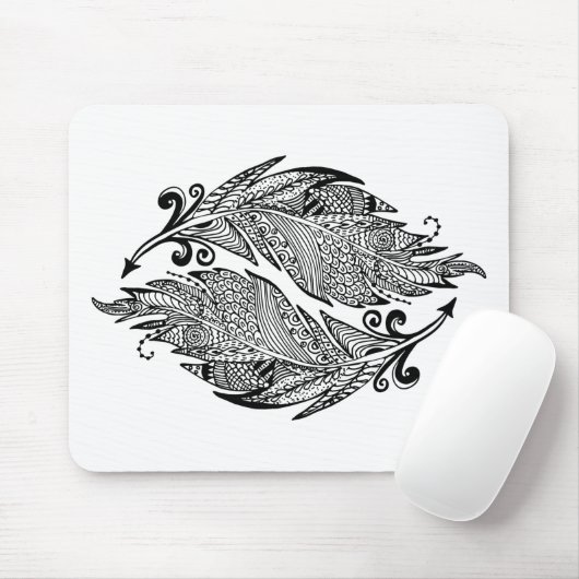 Inspirierte Skizze der Federn Mousepad (Mit Mouse)