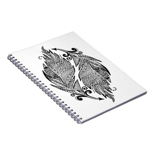 Inspirierte Skizze der Federn Notizblock (Rechte Seite)