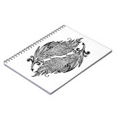 Inspirierte Skizze der Federn Notizblock (Linke Seite)