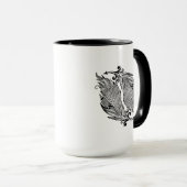 Inspirierte Skizze der Federn Tasse (VorderseiteRechts)