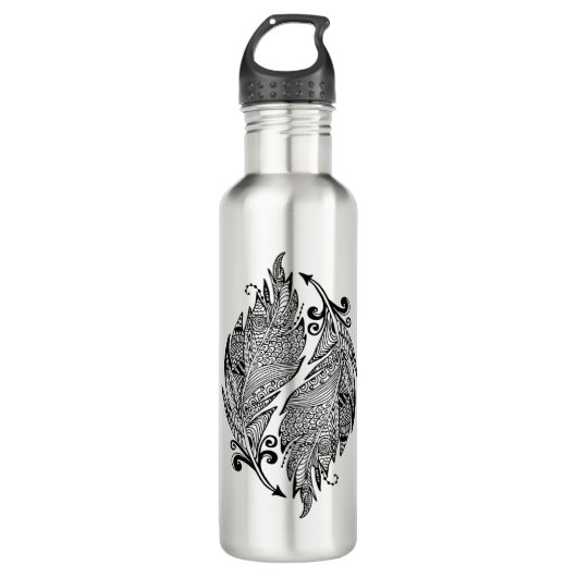 Inspirierte Skizze der Federn Trinkflasche (Vorderseite)