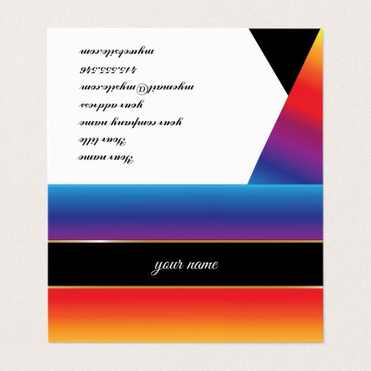 inspirierte Sonnenuntergangsfarbe Visitenkarten (Außenseite Aufgefaltet)