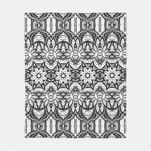 Inspirierte Stammes- Art-Illustration Fleecedecke (Vorderseite)