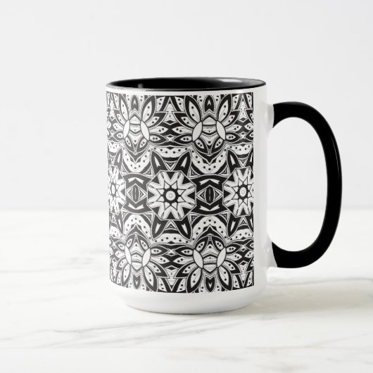 Inspirierte Stammes- Art-Illustration Tasse (Rechts)