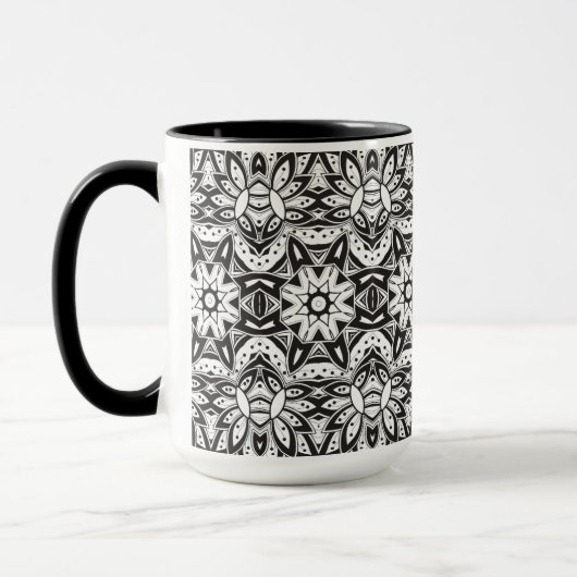 Inspirierte Stammes- Art-Illustration Tasse (Links)