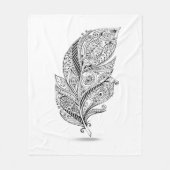 Inspirierte Stammes- Feder Fleecedecke (Vorderseite)