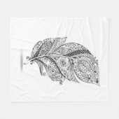 Inspirierte Stammes- Feder Fleecedecke (Vorderseite (Horizontal))