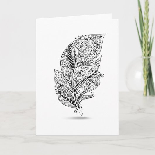 Inspirierte Stammes- Feder Karte (Vorderseite)