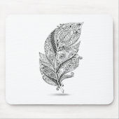 Inspirierte Stammes- Feder Mousepad (Vorne)