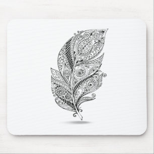 Inspirierte Stammes- Feder Mousepad