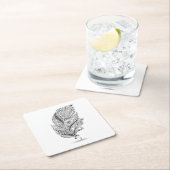 Inspirierte Stammes- Feder Rechteckiger Pappuntersetzer (Vor Ort)