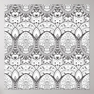 Inspirierte Stammes- Illustration 2 Poster