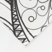 Inspirierte Stammes- Illustration Fleecedecke (Ecke)