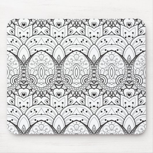 Inspirierte Stammes- Illustration Mousepad (Vorne)