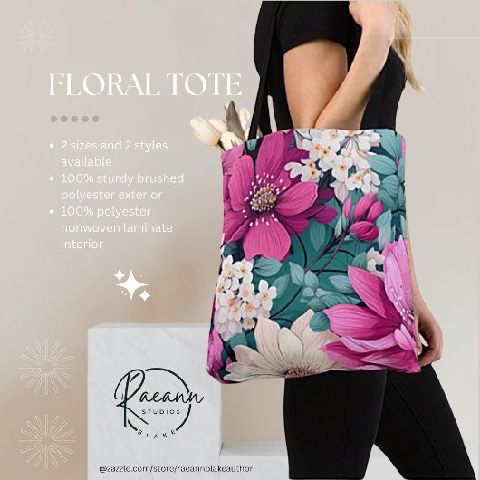 Inspirierte Tasche für Rosa und Grüne Blüte