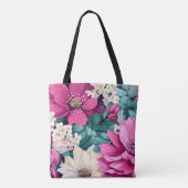 Inspirierte Tasche für Rosa und Grüne Blüte (Rückseite)