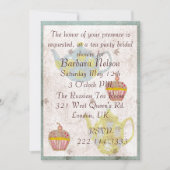 Inspirierte Tee-Party Einladung (Vorderseite)