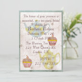 Inspirierte Tee-Party Einladung (Stehend Vorderseite)