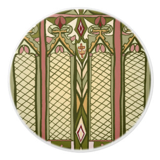 Inspirierte Tür des befleckten Glases der Künste Keramikknauf