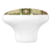 Inspirierte Tür des befleckten Glases der Künste Keramikknauf (Seitenansicht)