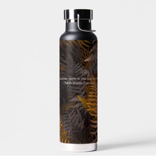 Inspirierte Wasserflasche mit schwarzer Natur Trinkflasche