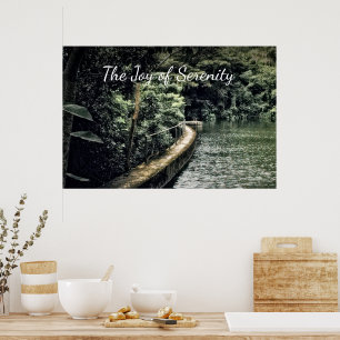 Inspirierte Wassernatur motivierte Joy Serenity Poster