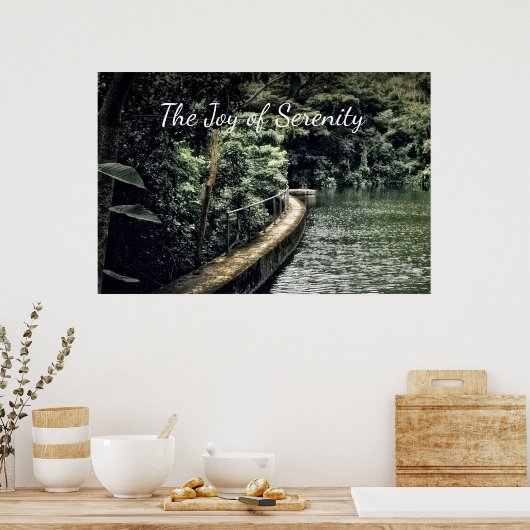 Inspirierte Wassernatur motivierte Joy Serenity Poster (Küche)