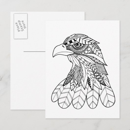 Inspirierter Adler Postkarte (Vorne/Hinten)