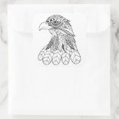 Inspirierter Adler Quadratischer Aufkleber (Tasche)
