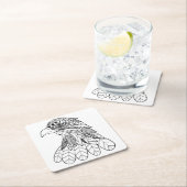 Inspirierter Adler Rechteckiger Pappuntersetzer (Vor Ort)