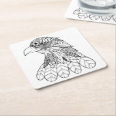 Inspirierter Adler Rechteckiger Pappuntersetzer (angewinkelt)
