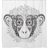 Inspirierter Affe Duschvorhang (Vorderseite)