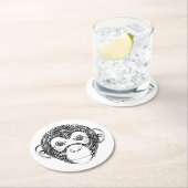 Inspirierter Affe-Entwurf Runder Pappuntersetzer (Vor Ort)