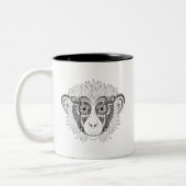 Inspirierter Affe Zweifarbige Tasse (Links)