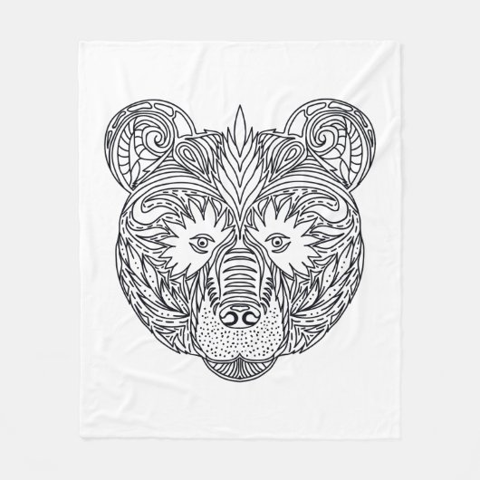 Inspirierter Bär Fleecedecke (Vorderseite)